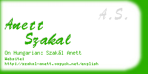 anett szakal business card